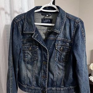 LOFT Dark Blue Denim Jean Jacket